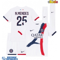 Paris Saint-Germain Nuno Mendes #25 Replica Away Minikit 2025-26 Short Sleeve (+ pants)